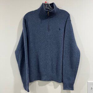 Vintage 2YK Polo Ralph Lauren Sweater Light Blue Italian Merino Wool XL
